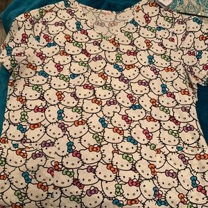 XL Hello Kitty scrub top